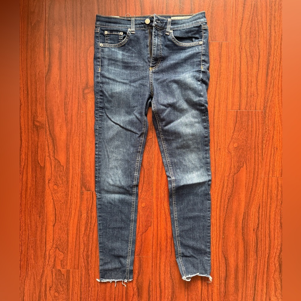 Rag & Bone Blue Skinny Jeans with Stretchy Fit
